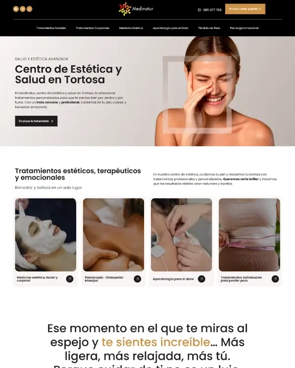Diseño y desarrollo de página web profesional para Medinatur realizado por Seoyomi