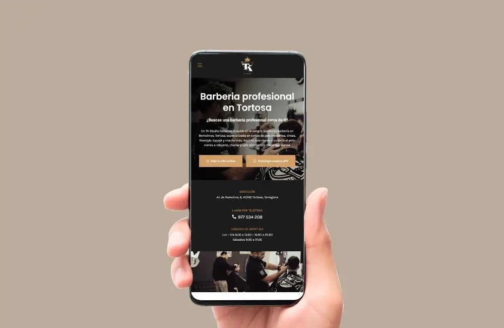 Vista de una página web profesional adaptada a móviles, desarrollada por Seoyomi